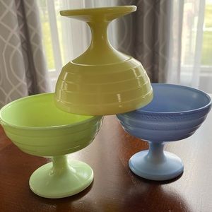 Vintage Hazel Atlas Moderntone sherbet cups
